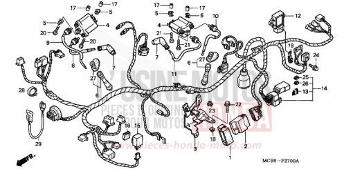 WIRE HARNESS XL650V5 de 2005